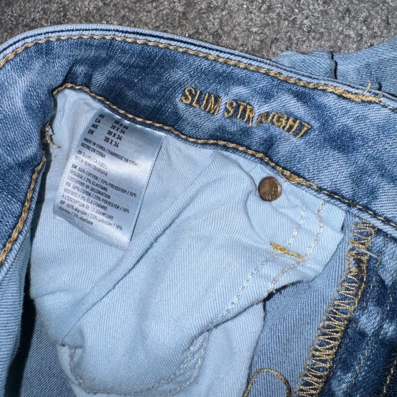 American Eagle Slim Straight Ripped Jeans 30x34 - Picture 2 of 3